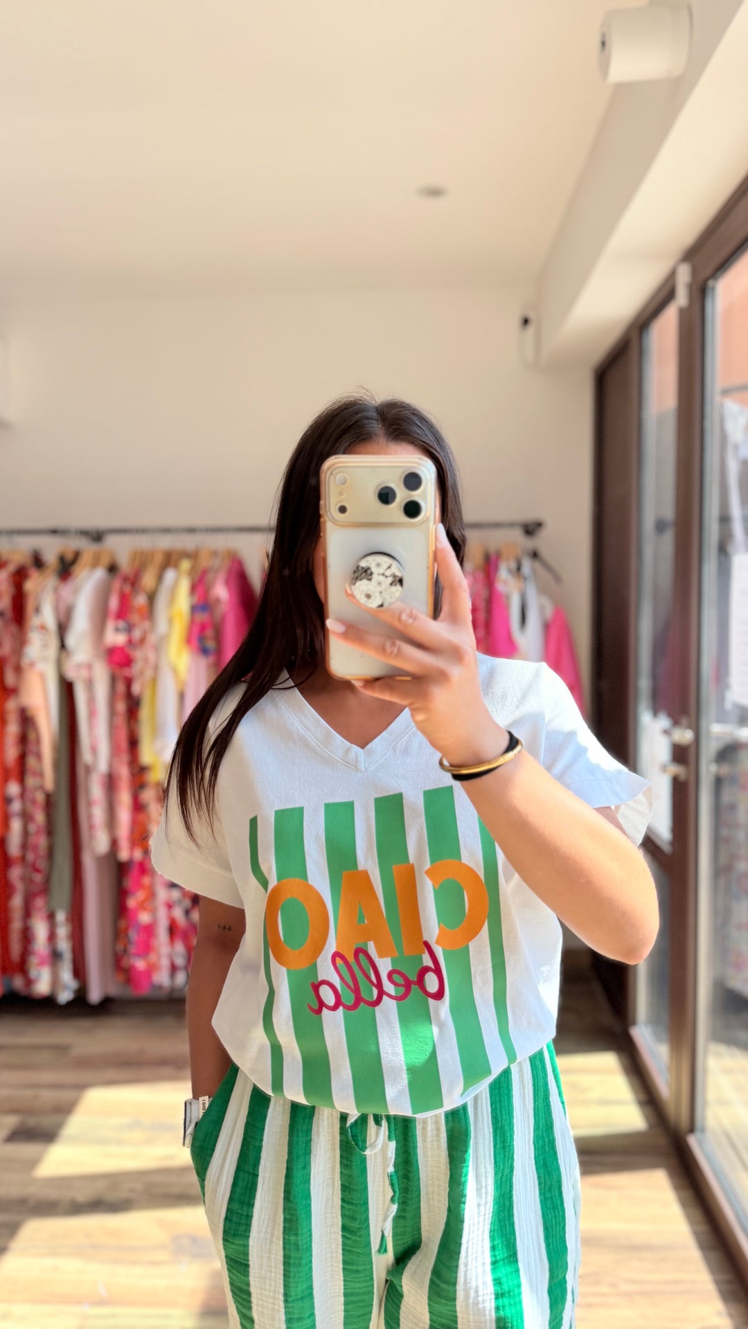Teeshirt Ciao Bella vert