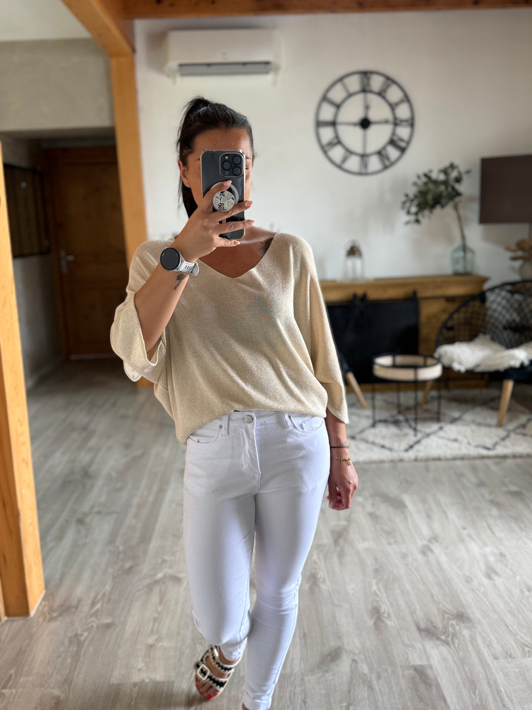 Top Janelle doré