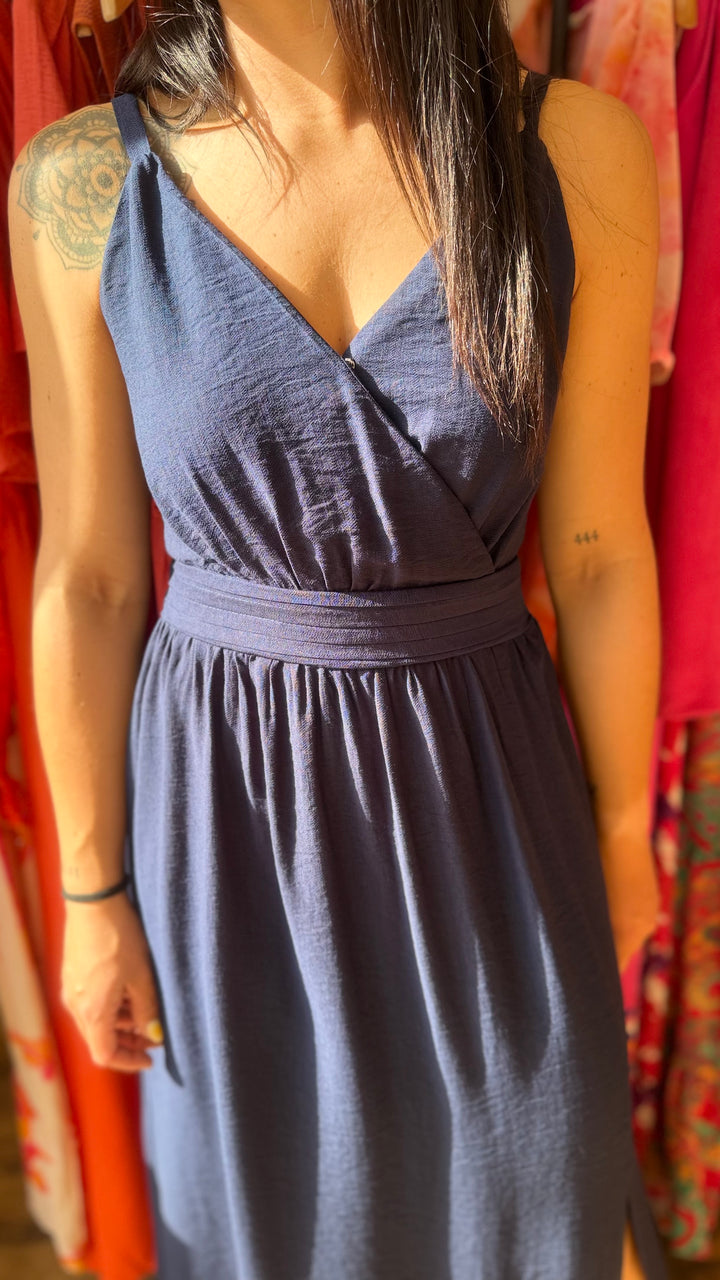 Robe longue Molly Marine CURVY