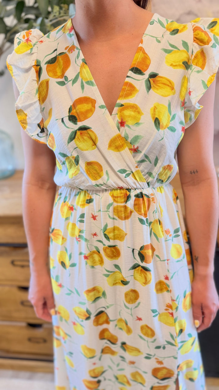 Robe longue citrons