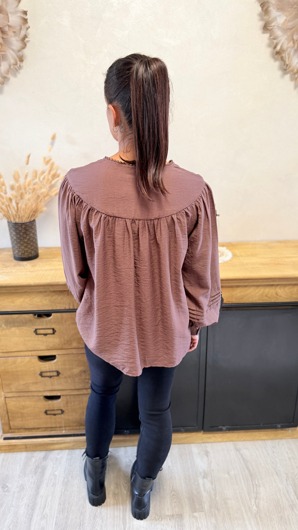 Chemise Fany marron CURVY
