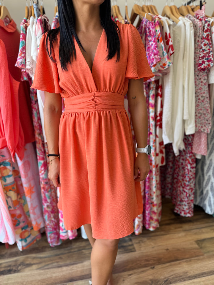Robe courte Anail orange