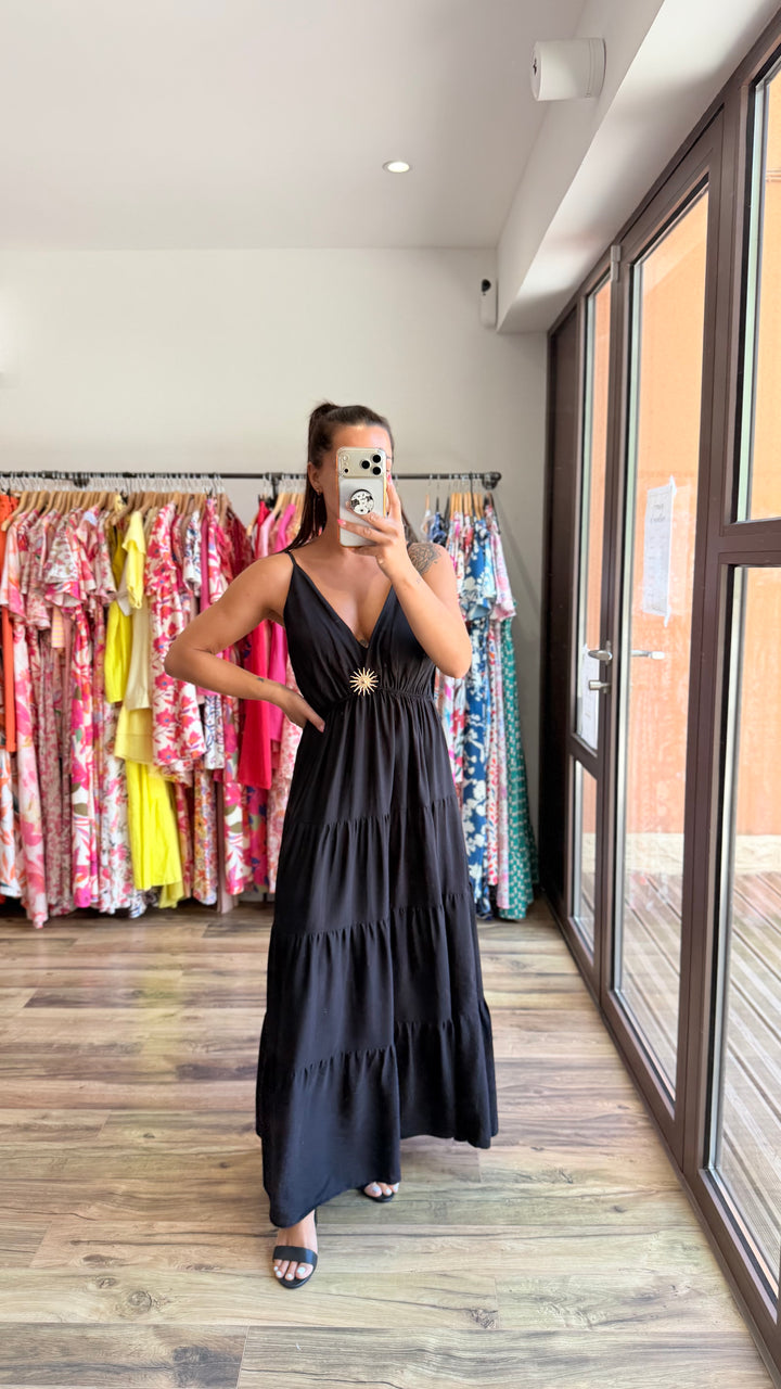 Robe longue Soleil noir