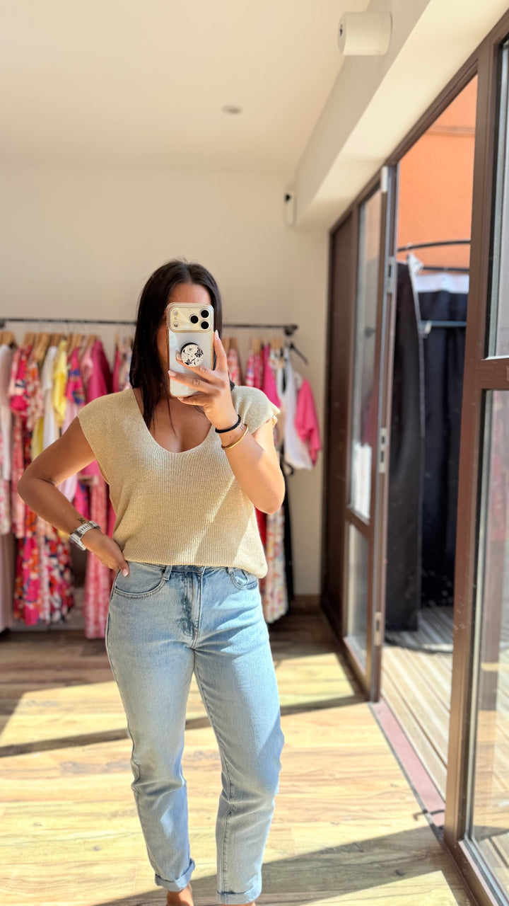Top Milane doré CURVY