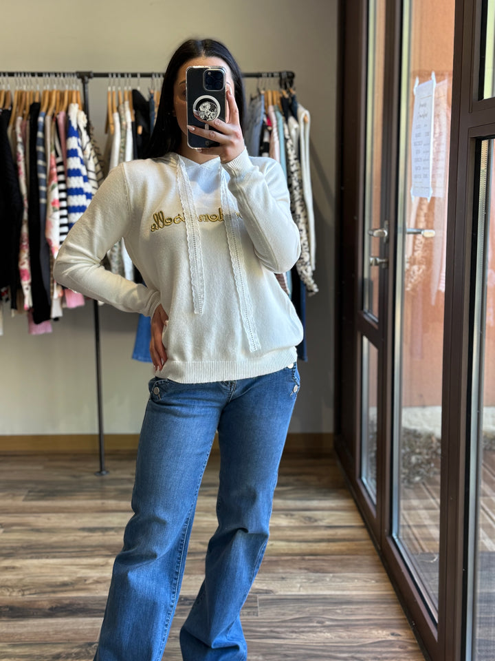 Pull mademoiselle blanc