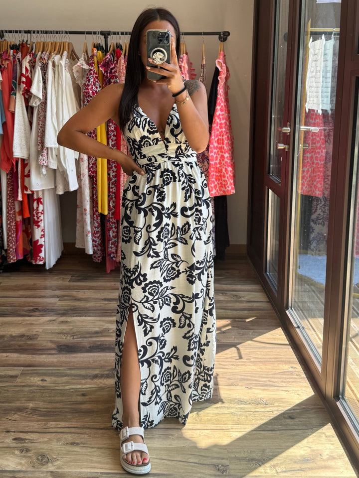Robe longue Etienne bleu