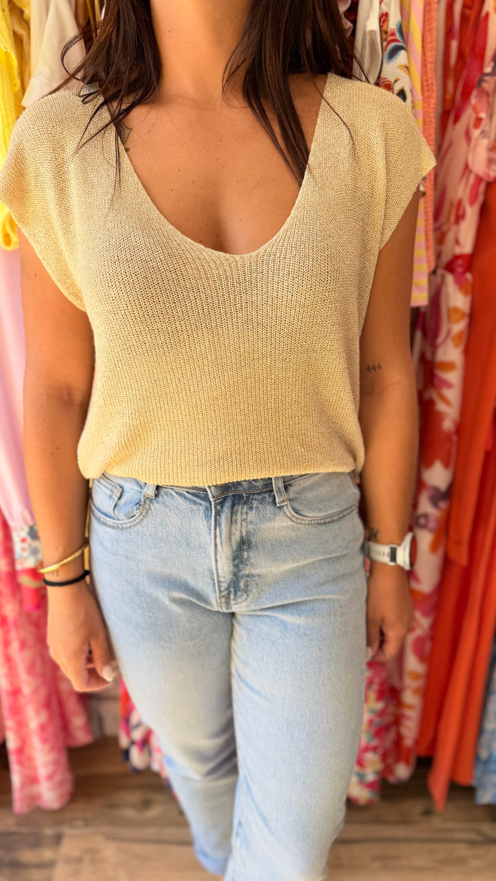 Top Milane doré CURVY