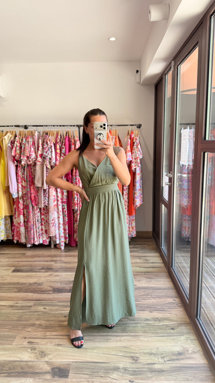 Robe longue Molly kaki CURVY