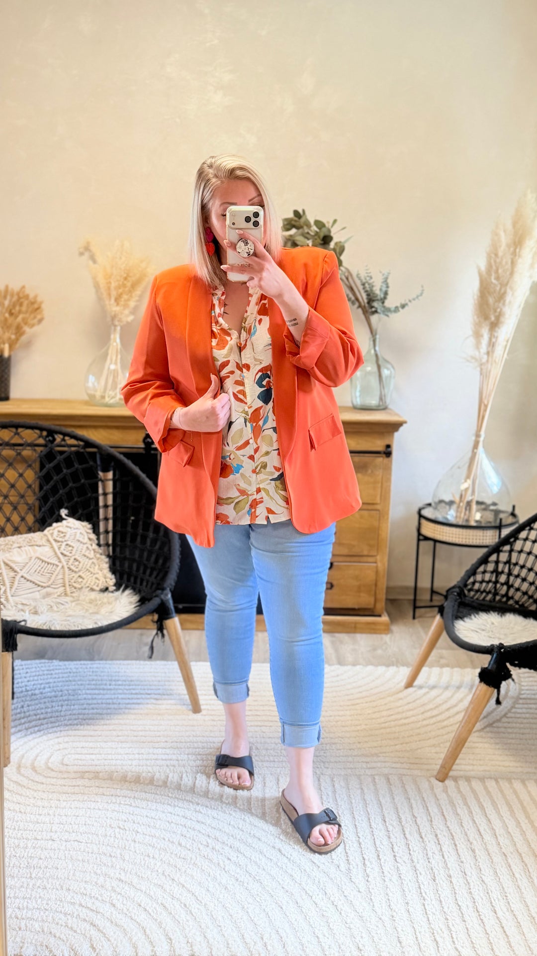 Blazer orange CURVY taille 48/52