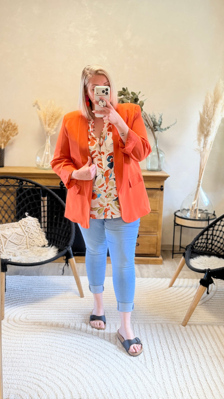 Blazer orange CURVY taille 48/52