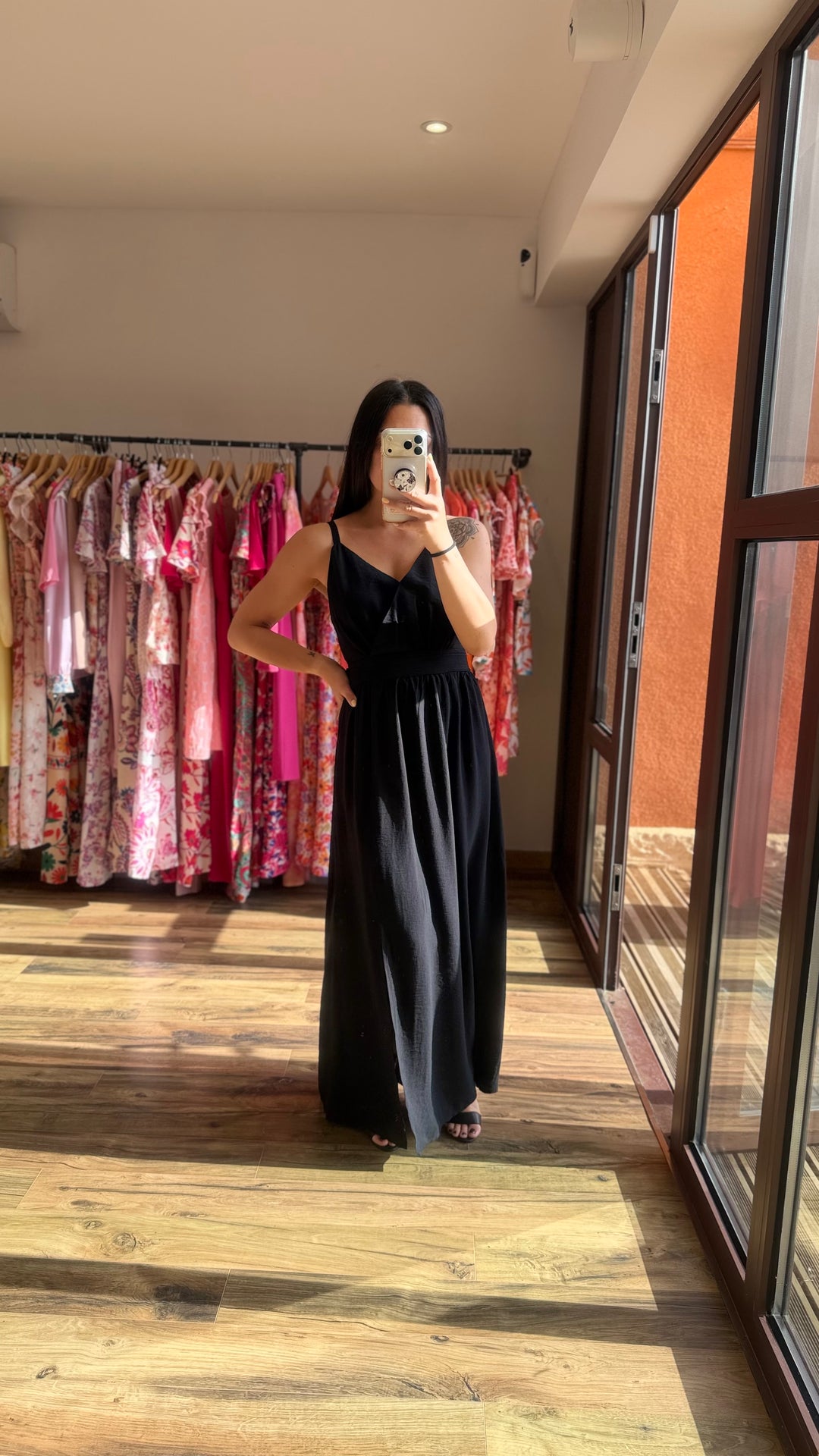 Robe longue Molly noir CURVY