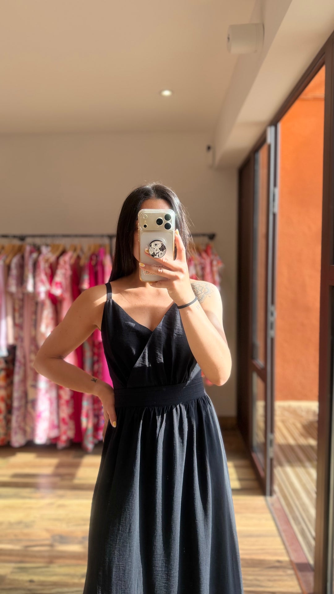 Robe longue Molly noir CURVY