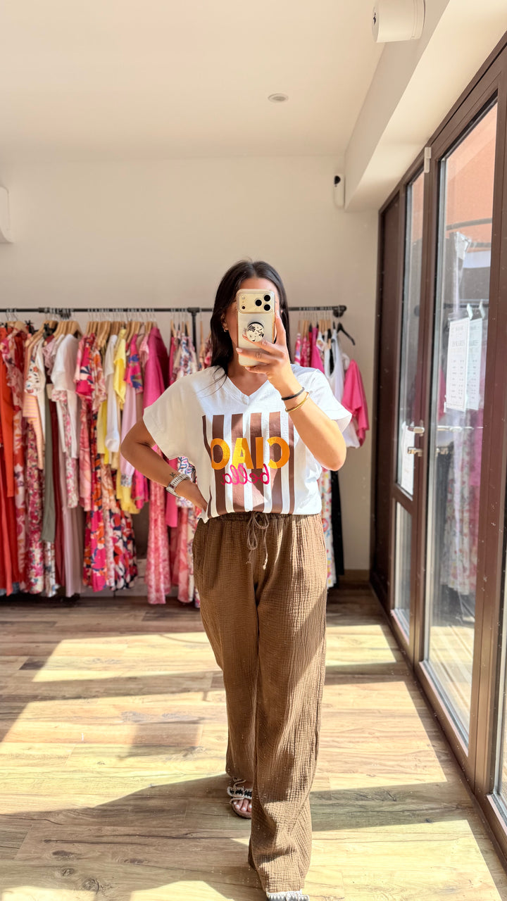 Teeshirt Ciao Bella choco