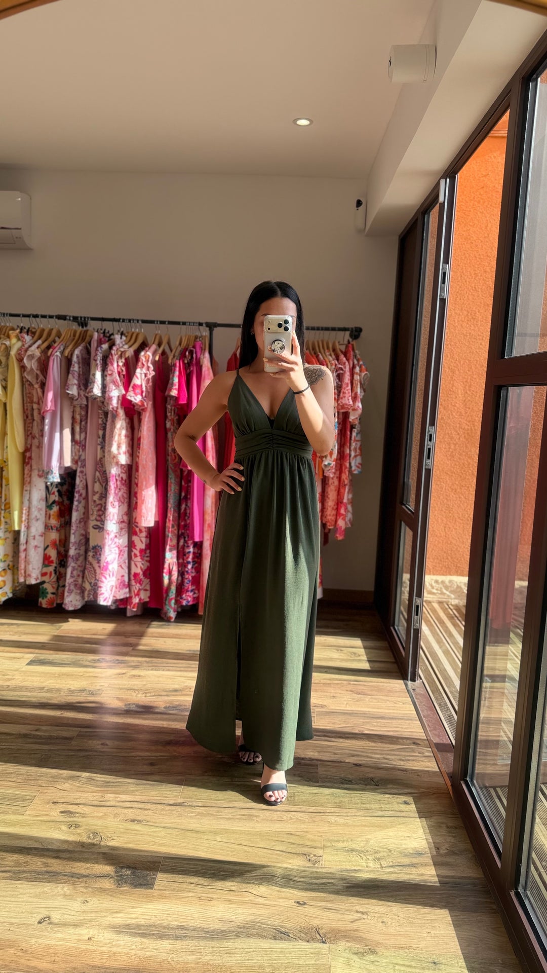 Robe Caly kaki CURVY