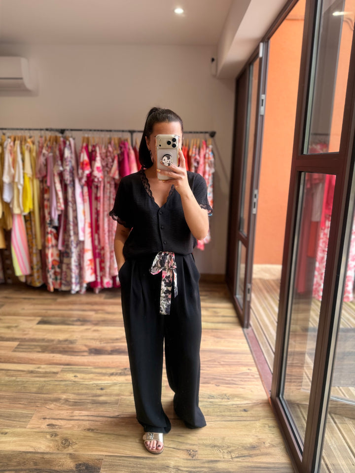 Chemise Mirta noir CURVY