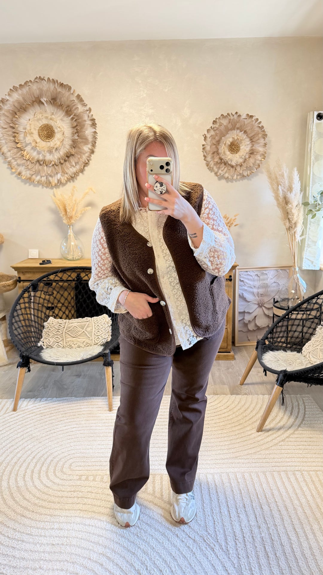 Gilet Charly chocolat CURVY