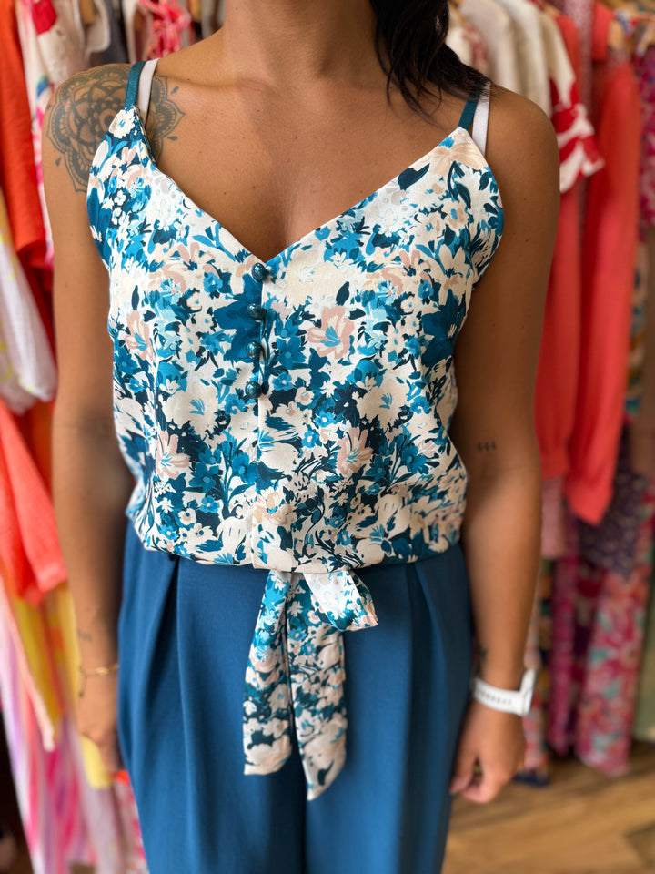 Top Malaga bleu canard CURVY