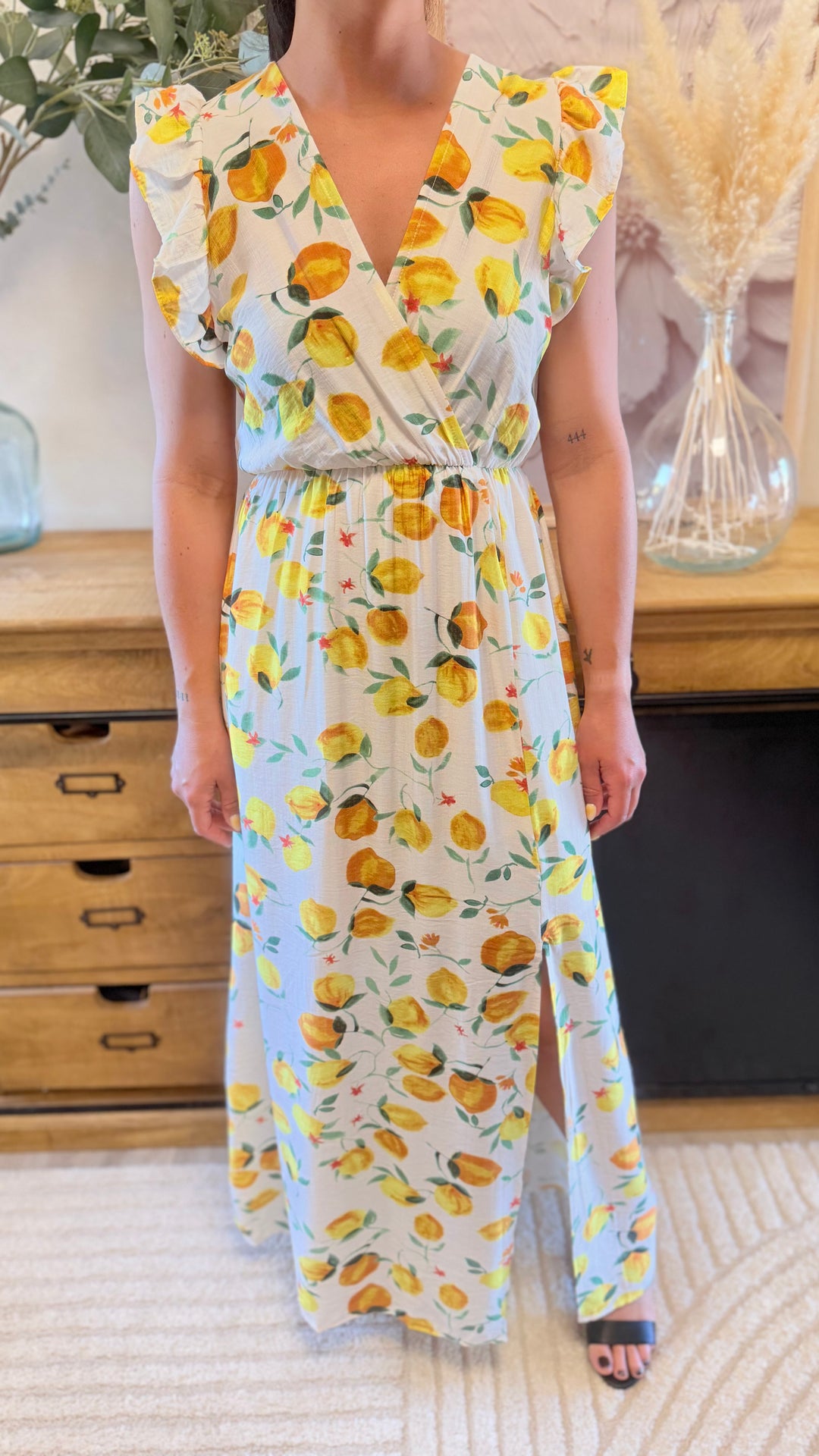 Robe longue citrons