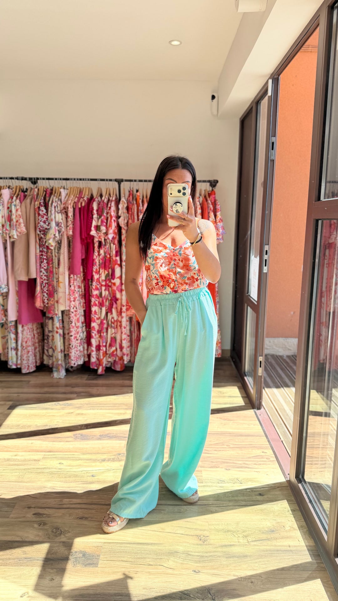 Pantalon Mopy turquoise/vert d’eau