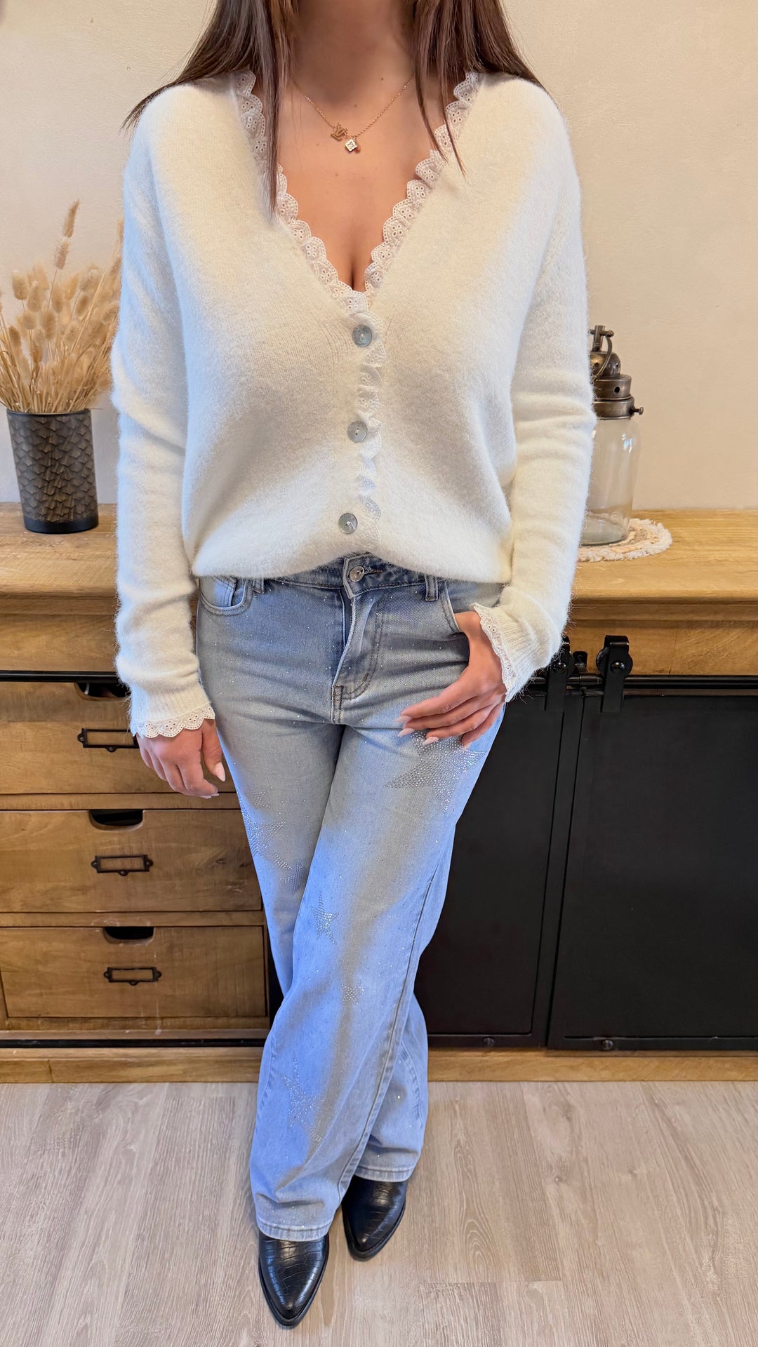 Gilet Énora blanc