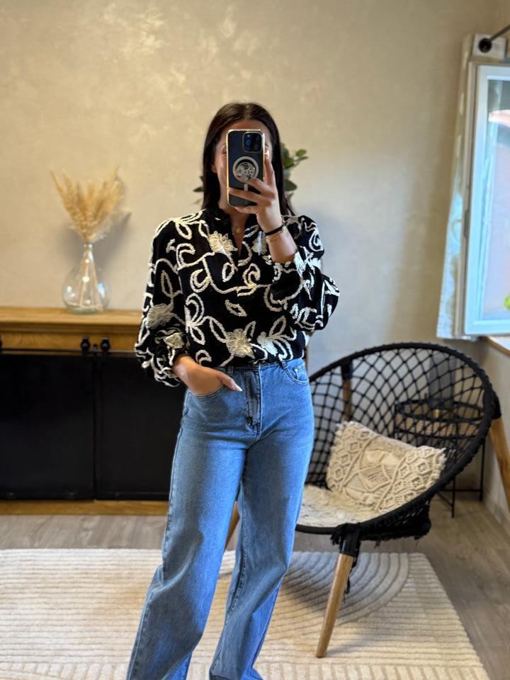 Chemise Jordane noir CURVY