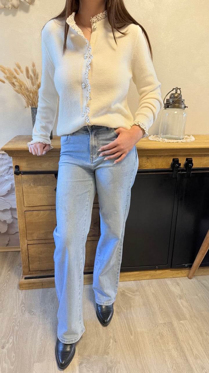 Gilet Amane écru