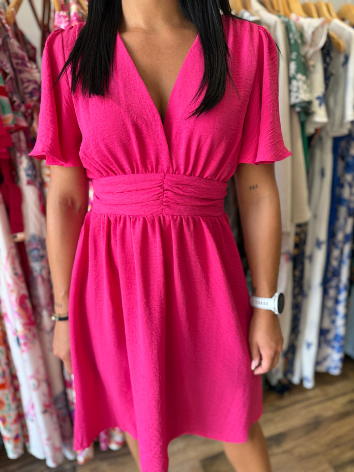 Robe Anail fuschia CURVY