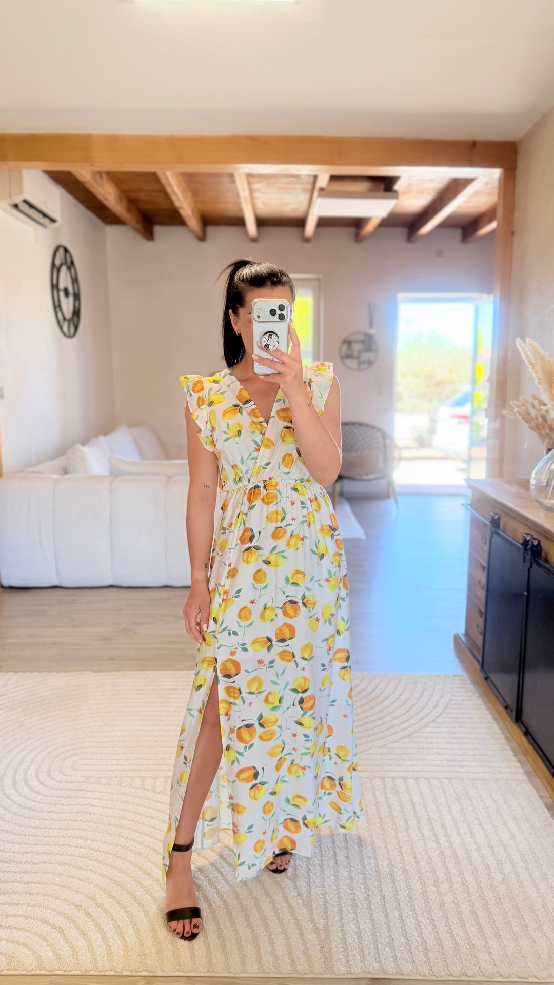 Robe longue citrons