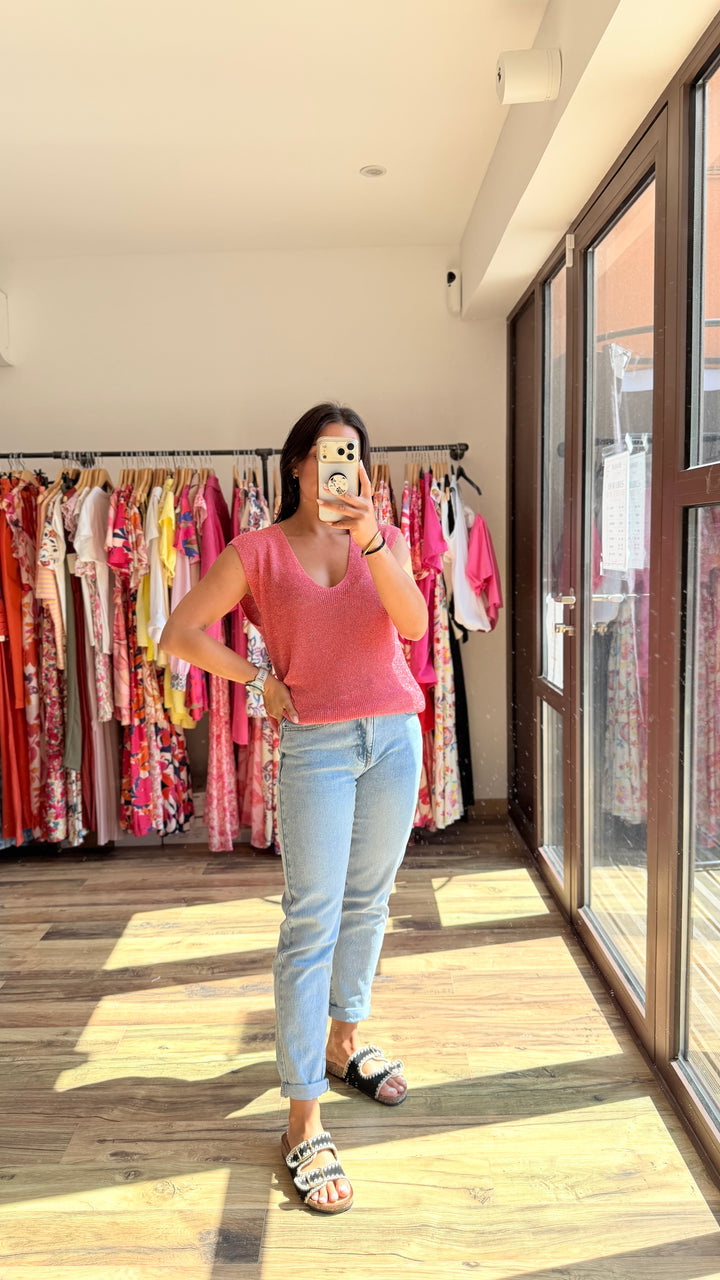 Top Milane corail CURVY