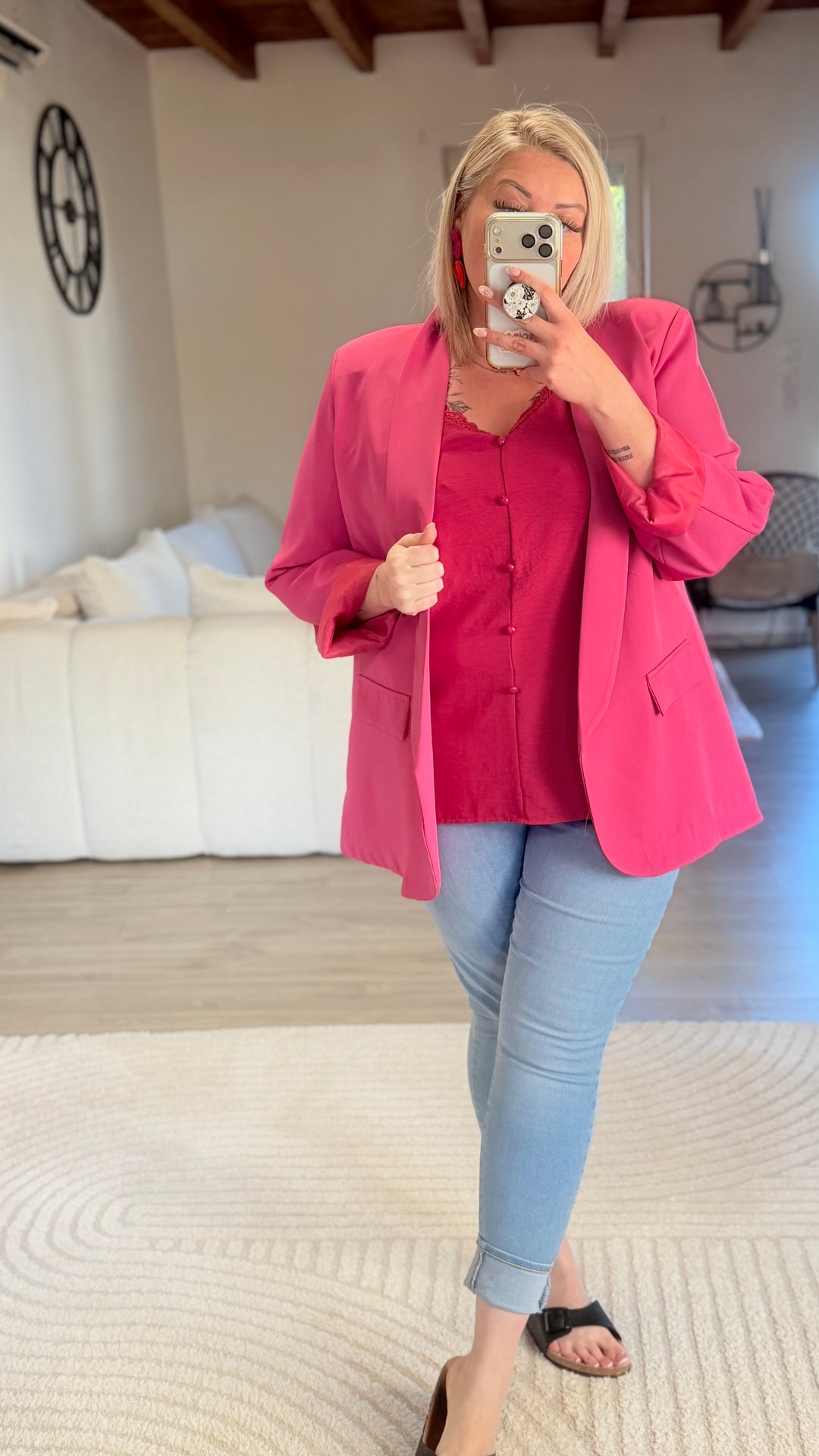 Top Hosa rose fushia CURVY