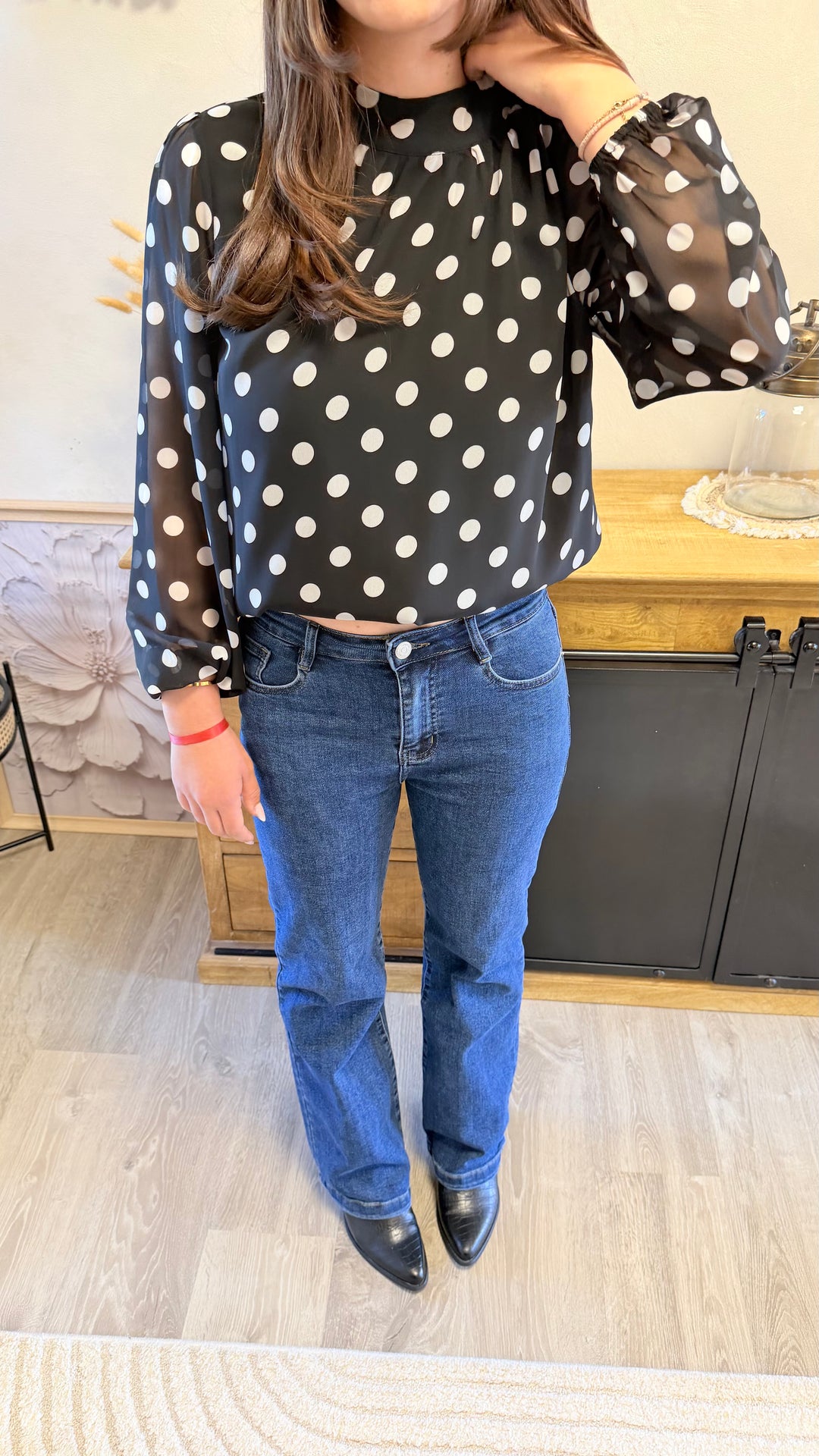 Blouse Belly Noir