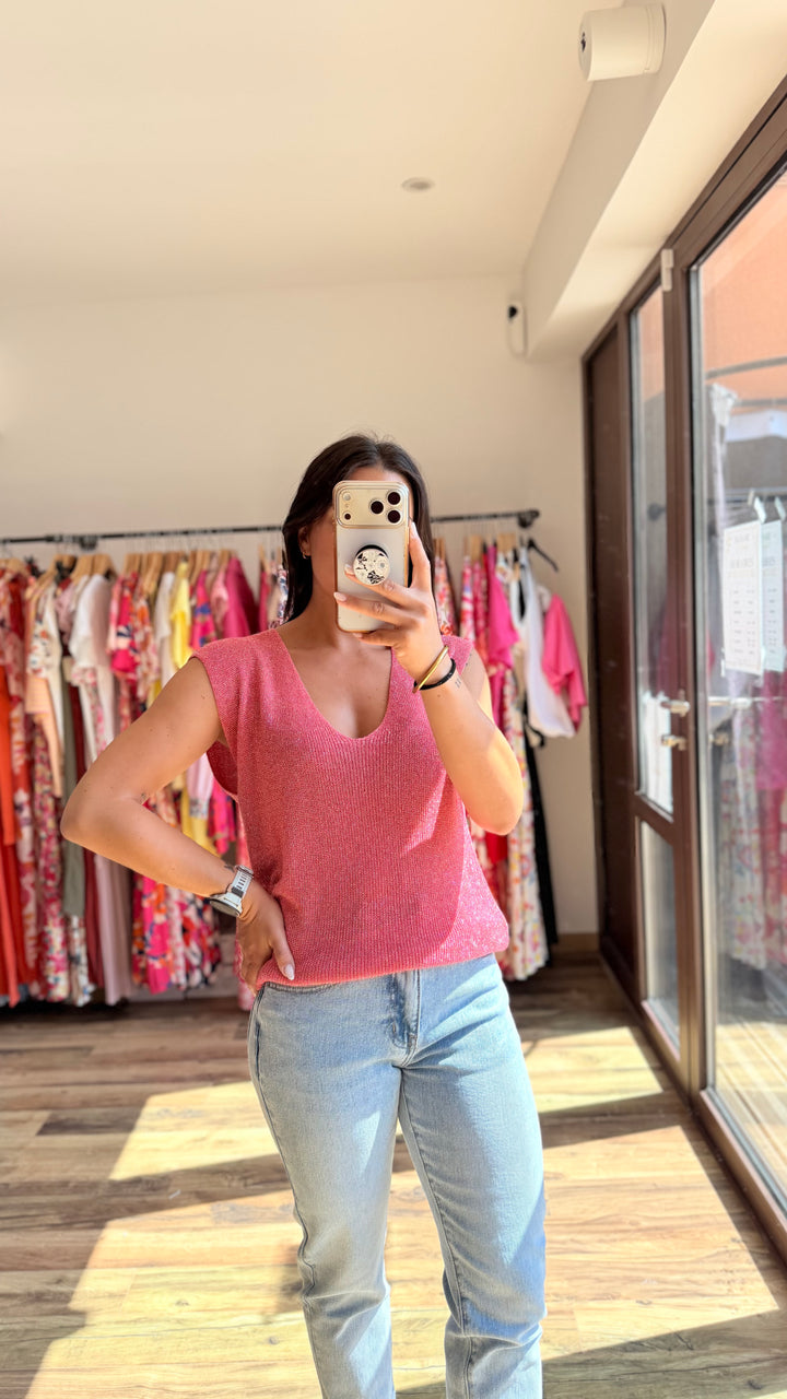 Top Milane corail CURVY