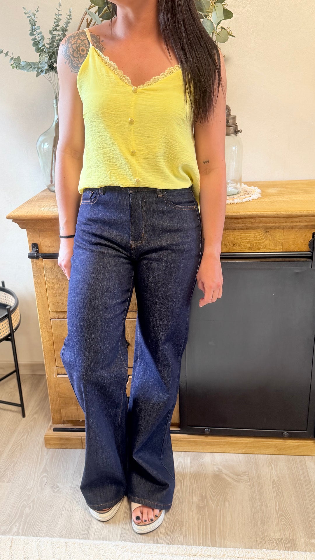 Jean wild leg bleu brut