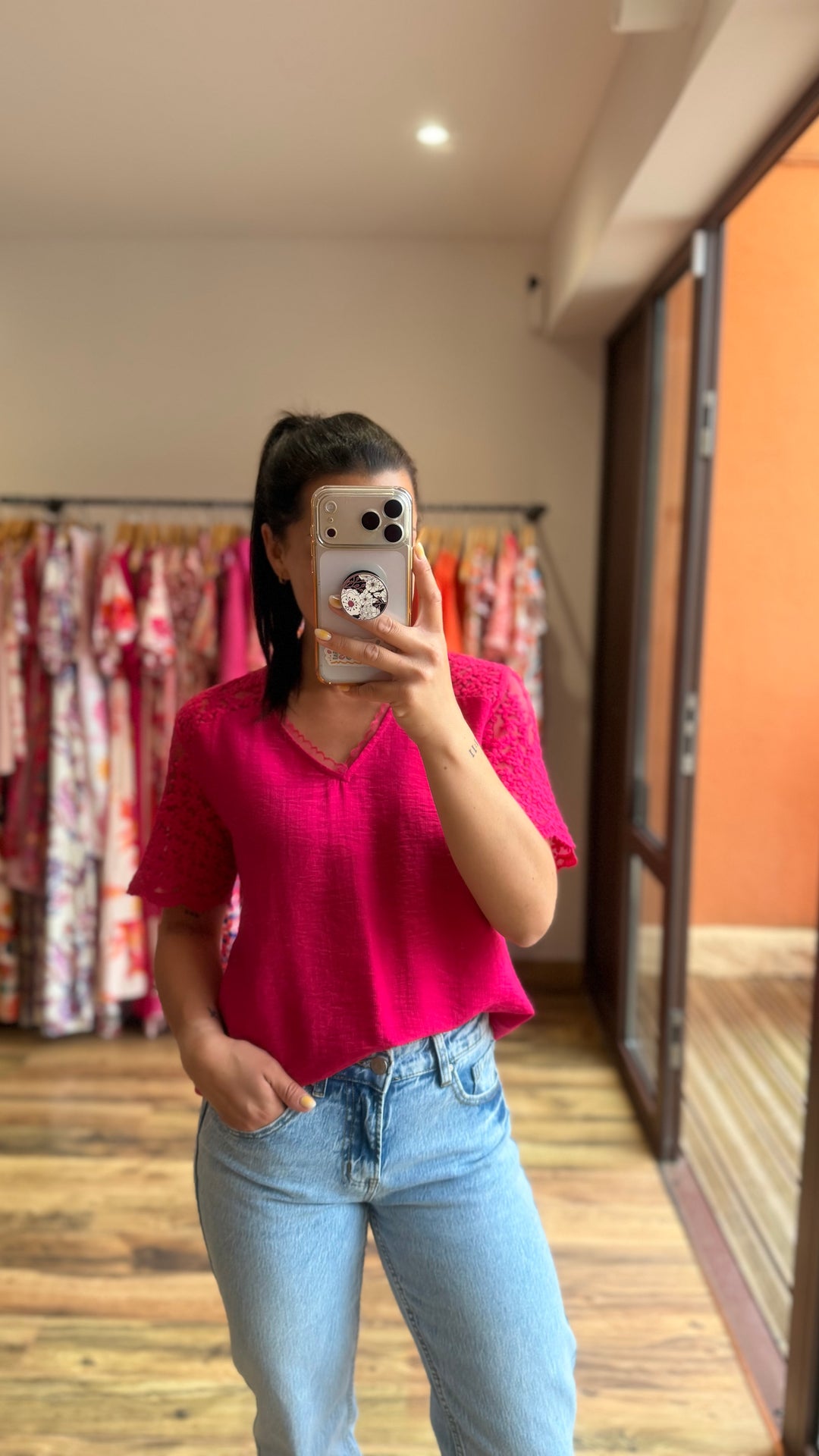 Top Miya fuschia CURVY