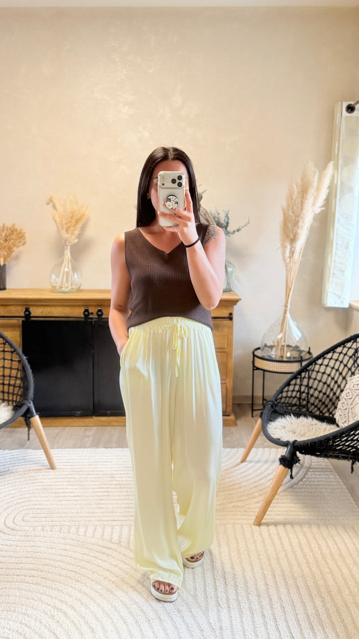 Pantalon topi jaune