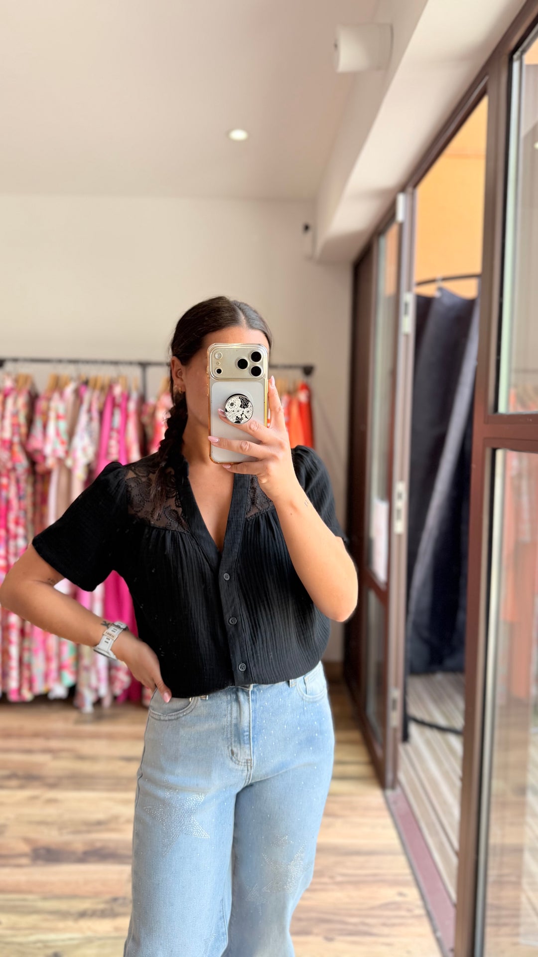 Chemise Dana noir CURVY