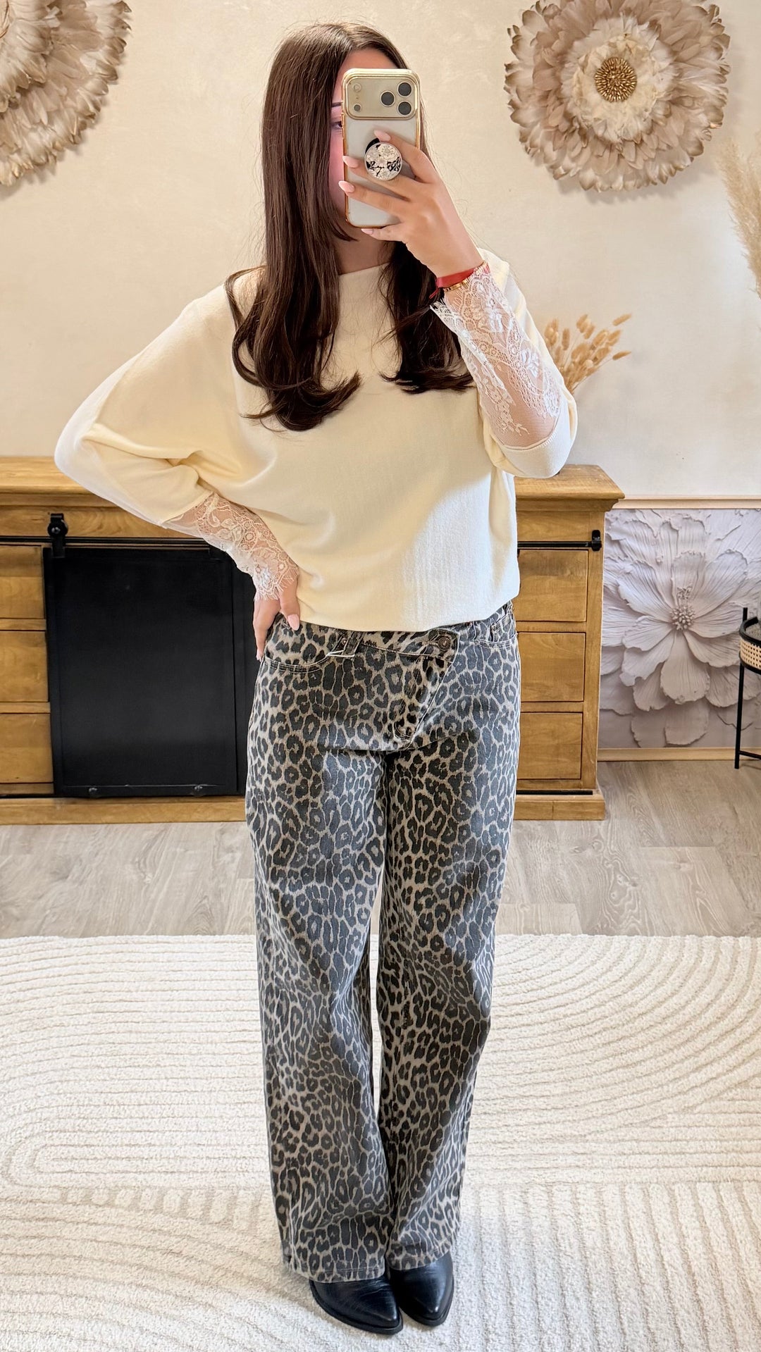 Pull fin May beige