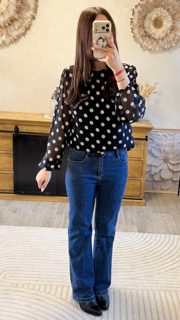 Blouse Belly Noir