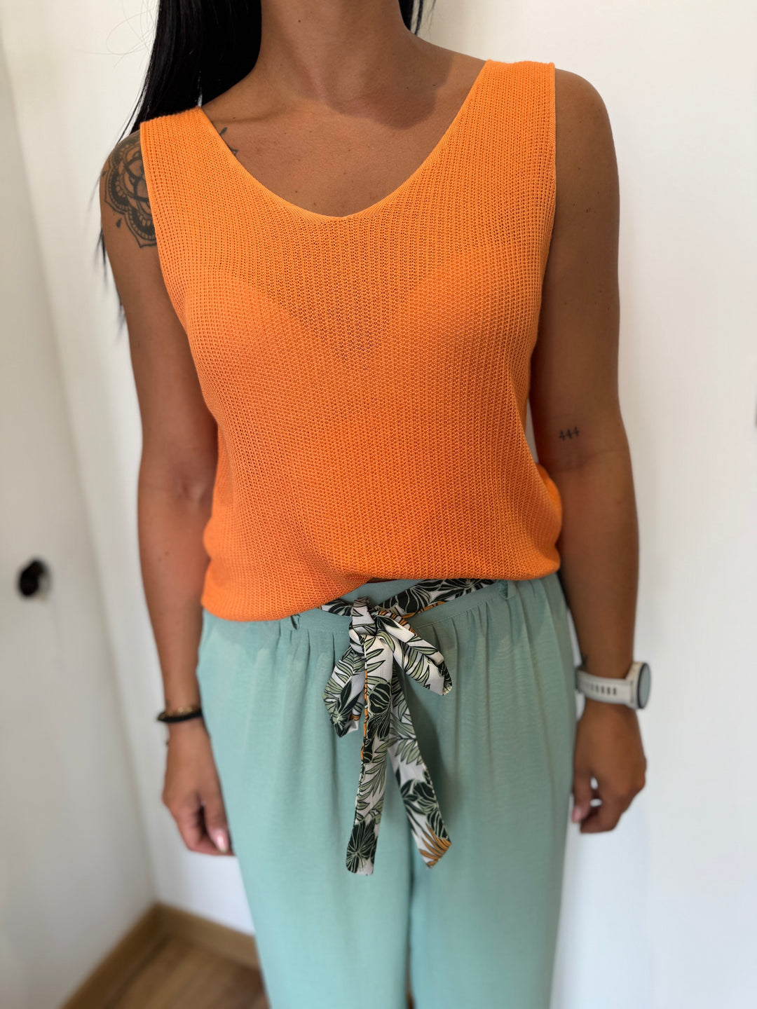 Pantalon Wilma vert d’eau CURVY