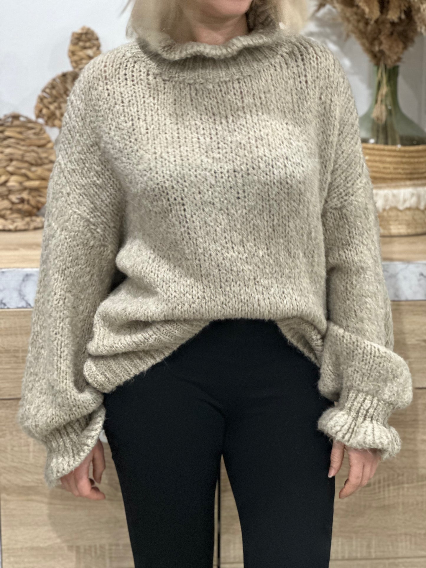 Pull Celia taupe