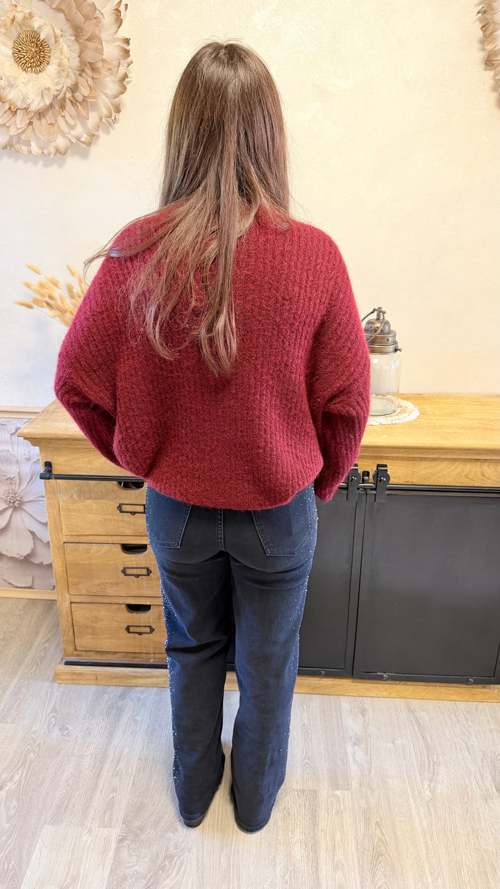 Gilet Roxane bordeaux