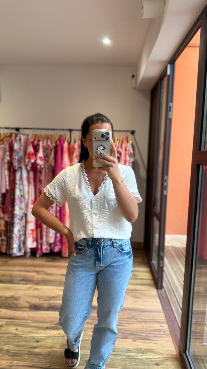 Chemise Mirta blanche (PRÉCOMMANDE expédition 16/06)