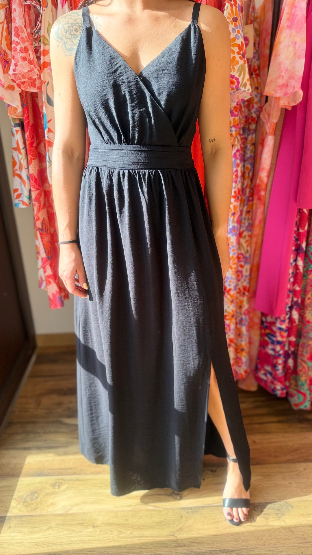 Robe longue Molly noir CURVY