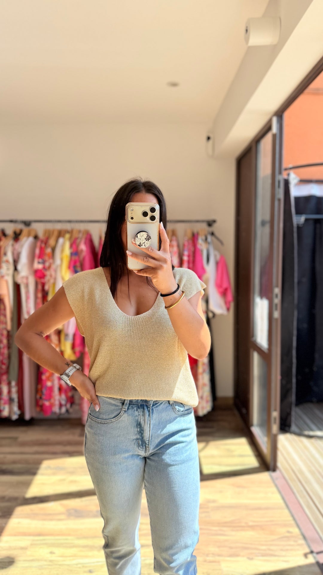 Top Milane doré CURVY