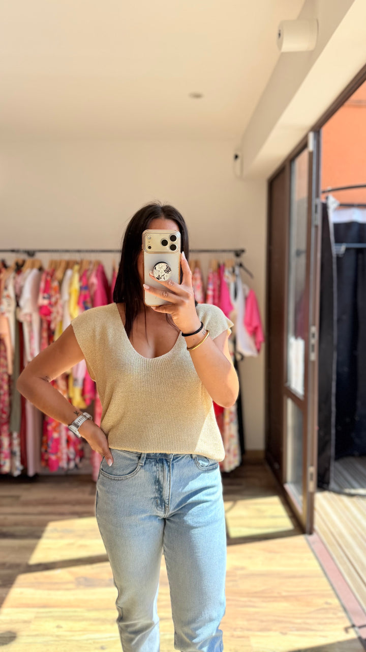 Top Milane doré CURVY