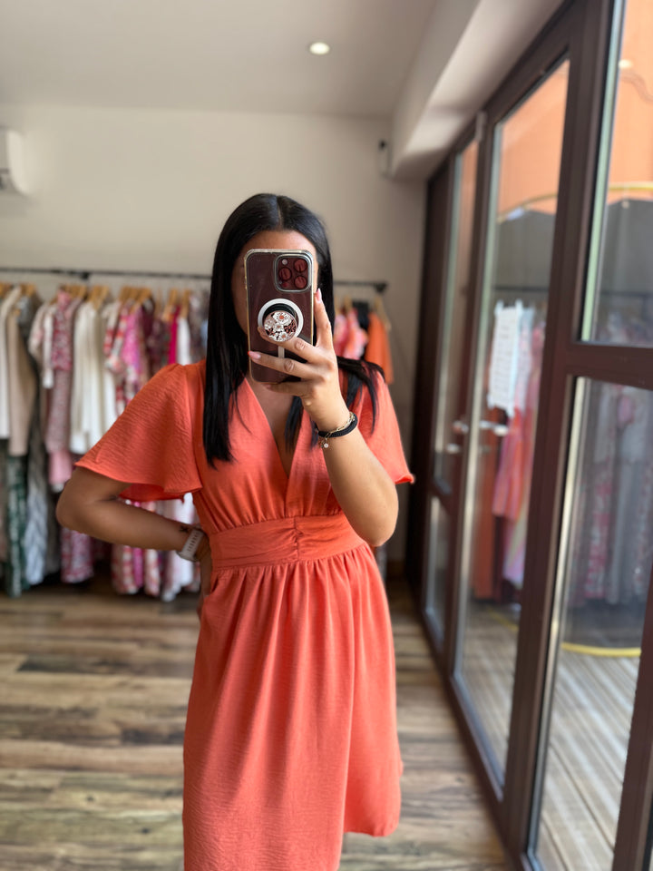 Robe courte Anail orange