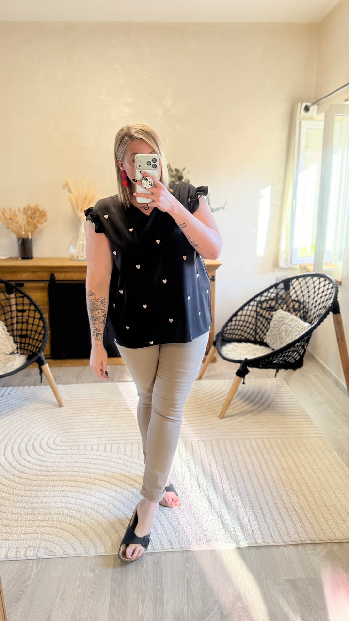 Jean Finda taupe CURVY