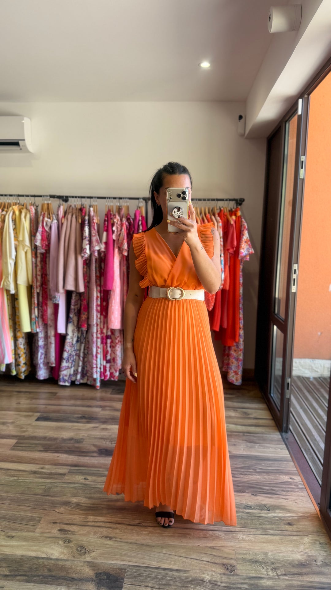 Robe longue Berenice orange