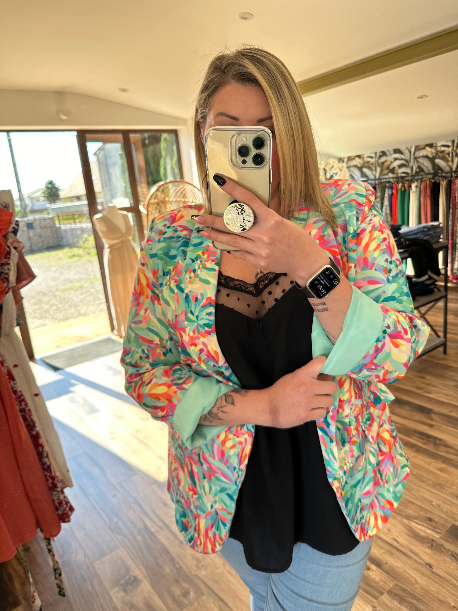 Blazer imprimé 2 coloris (Curvy)