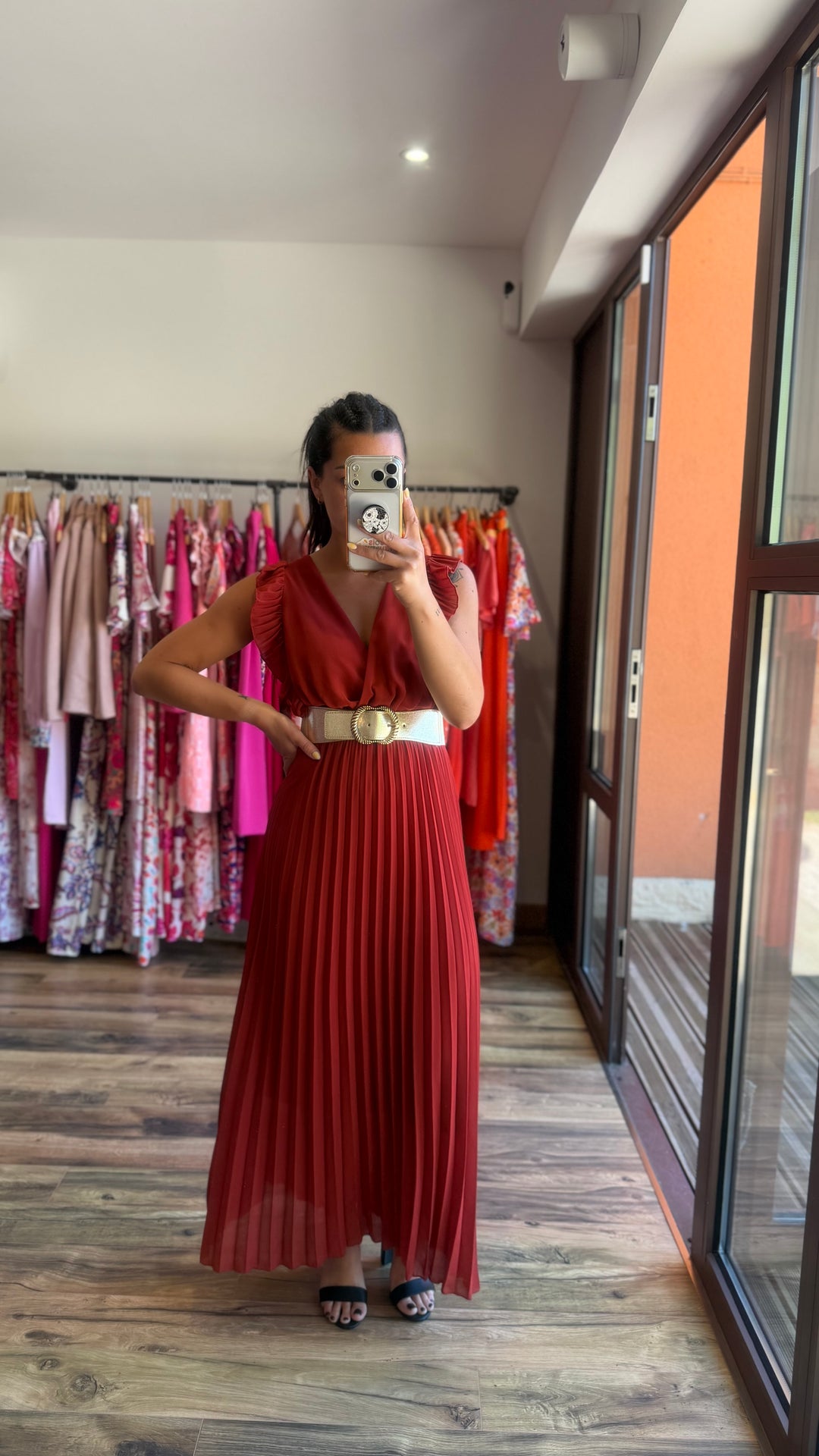 Robe longue Berenice terracotta